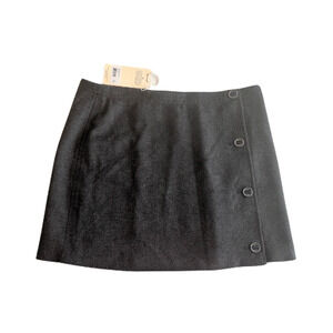 PrAna Nicky Wool-Blend Charcoal Gray Mini Skirt Size 12